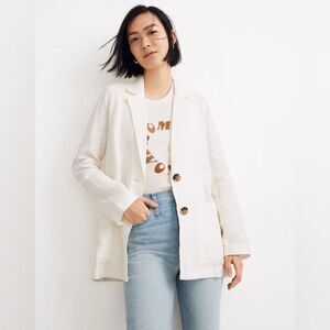 Madewell Linen Dorset Blazer Size XS